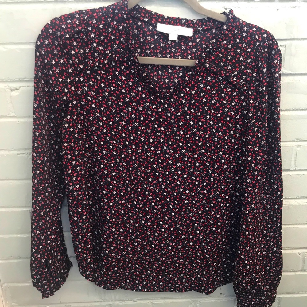 Ruffle neck LOFT blouse